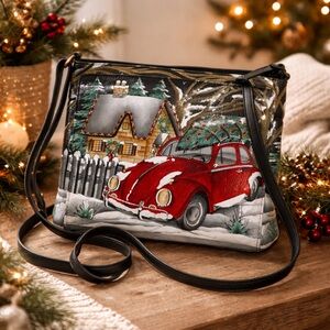 Anuschka Hippi Holiday Leather Crossbody Excellent Condition